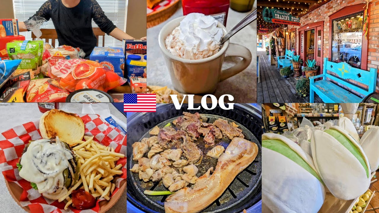 【アメリカ週末vlog】料理しない週末２日間👩デイトリップ×外食😋ゆるく楽しむ週末♪ピスタチオアイス・韓国ビュッフェ・購入品・etc...
