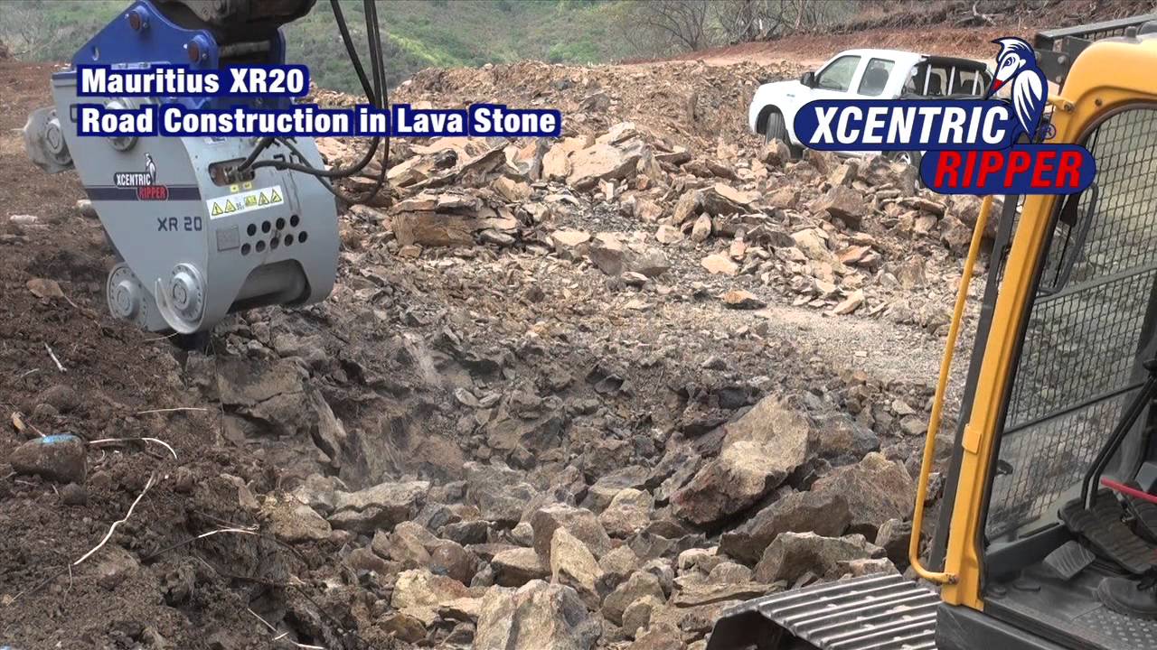 Mauritius XR20 Road Construction in Lava Stone Volvo EC210B lc