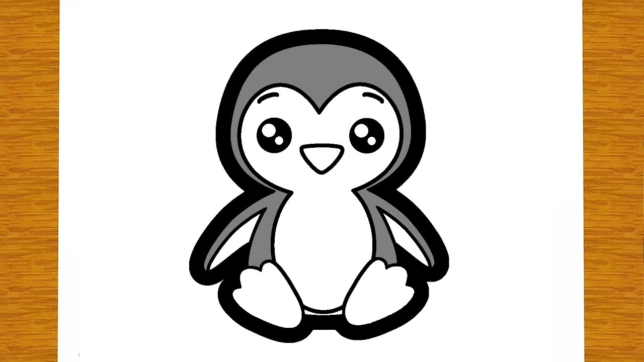 COME DISEGNARE UN PINGUINO KAWAII | Disegni facili ed educativi