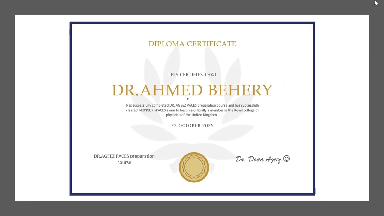 MEET SUCCESSFUL PACES FIGHTER 4. DR. AHMED BEHEIRY