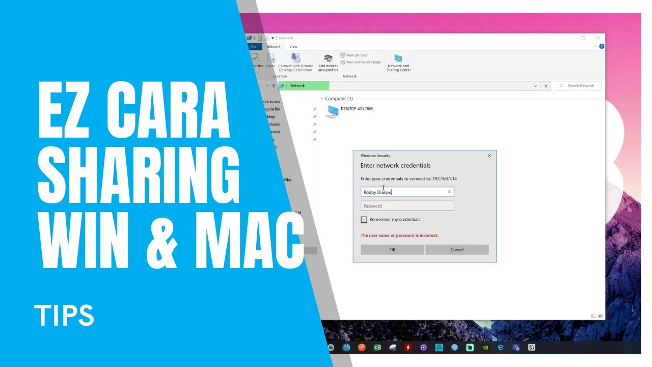 Cara mudah sharing file dari mac ke windows