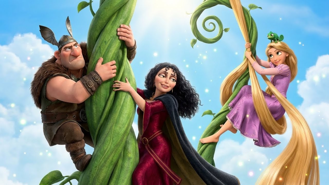 Tangled : The Giant Bean Grows to the Cloud Kingdom 🌱☁️✨ | Tangled Animation