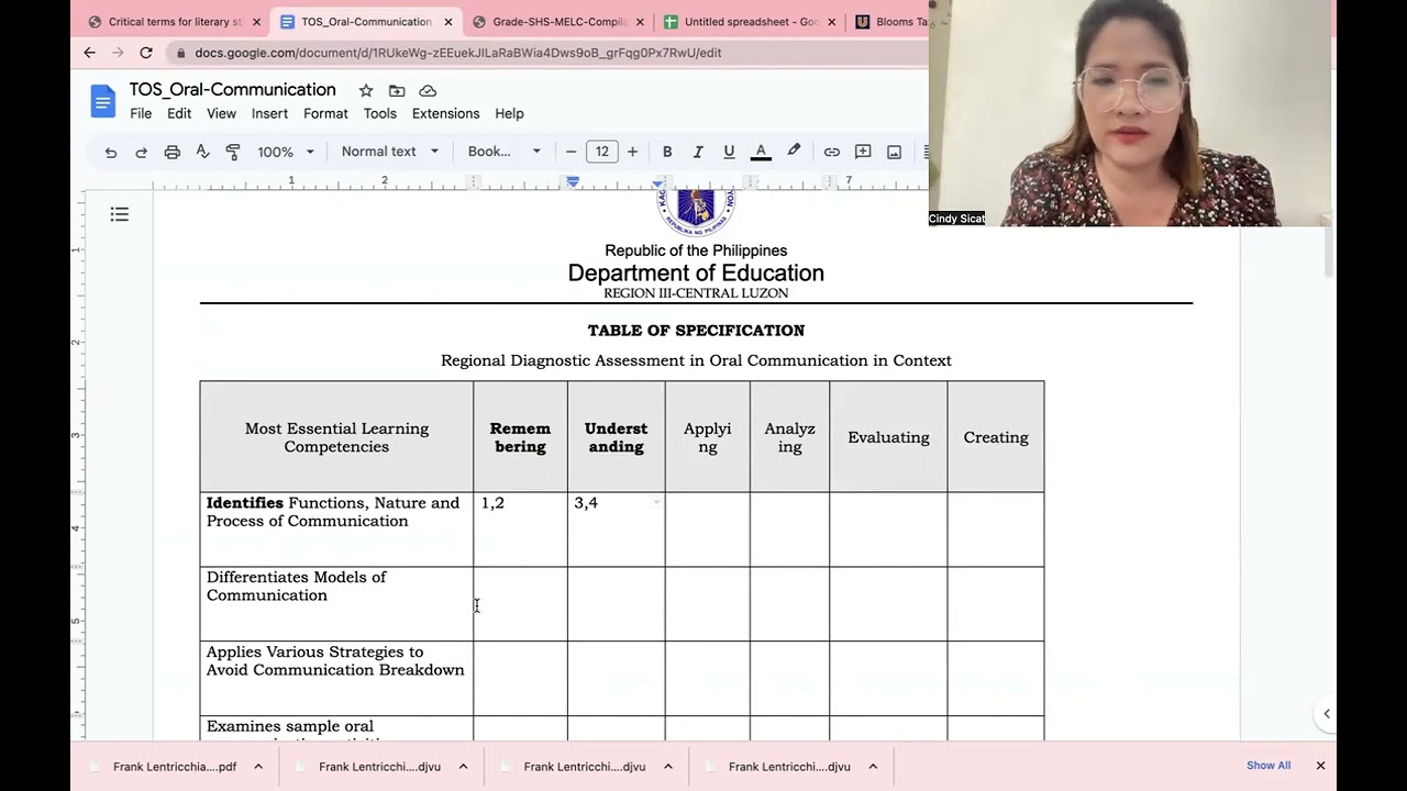 How to Make a Table of Specifications (TOS) Overview