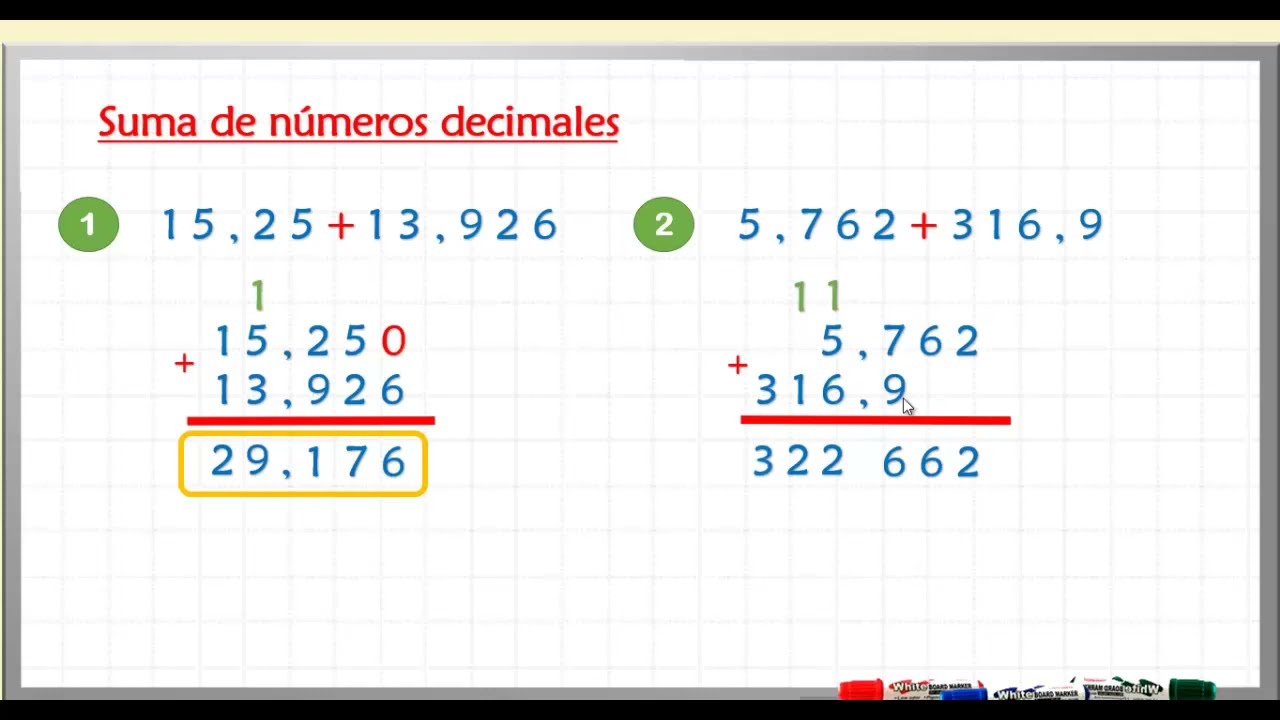 6to Primaria Matemática || Suma y resta de decimales