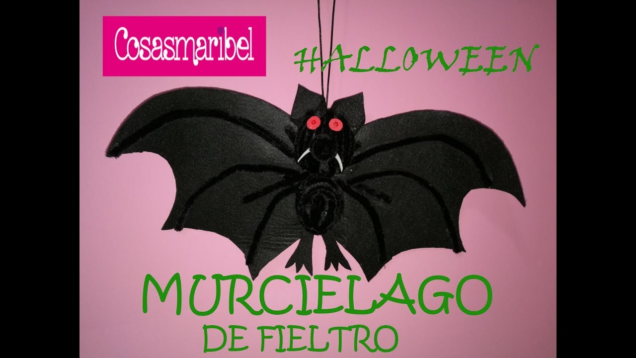 ESPECIAL HALLOWEEN.Murciélago de fieltro