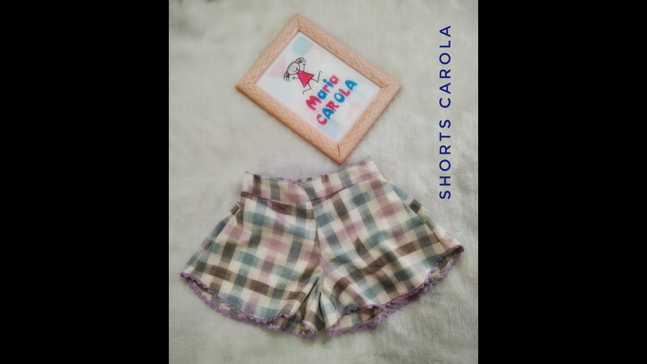 Shorts Carola (godê) veste de 1 a 10 anos, modelagem gratuita