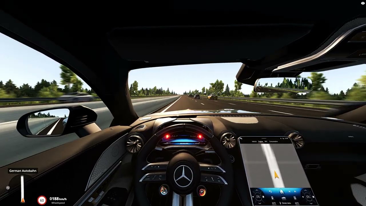 AMG Mercedes in German autobahn