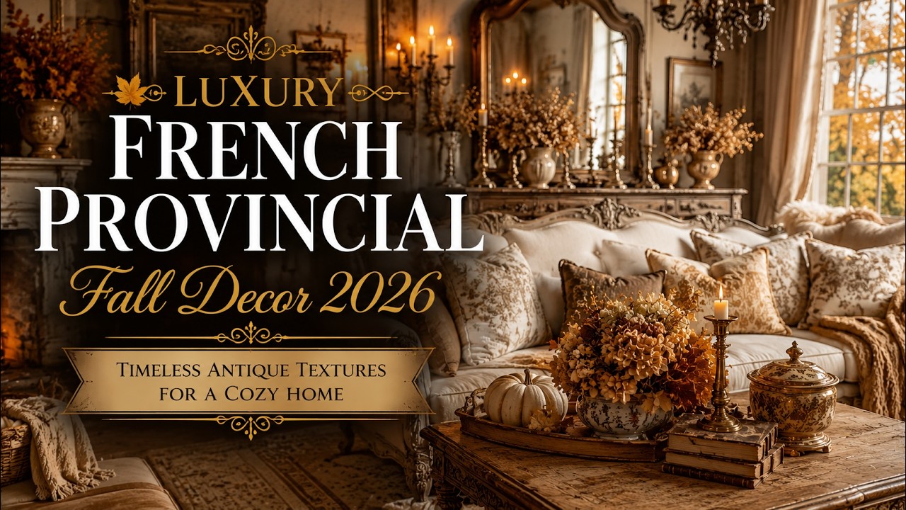 🍂 Luxury French Provincial Fall Decor 2026 | Timeless Antique Textures for a Cozy Home
