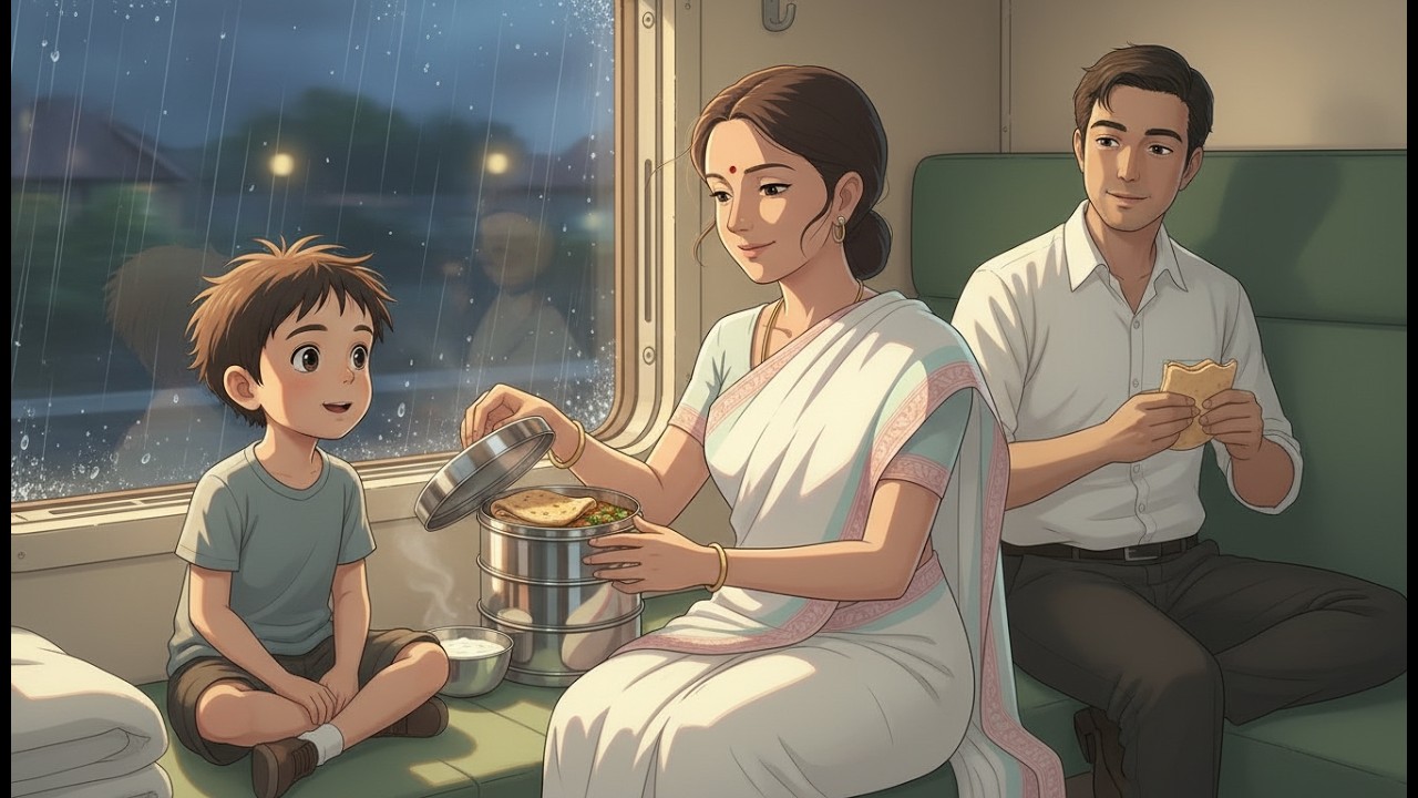 A Cozy Family Train Journey 🚂💛 | Rain, Dinner & Night Peace 🌧️🌙