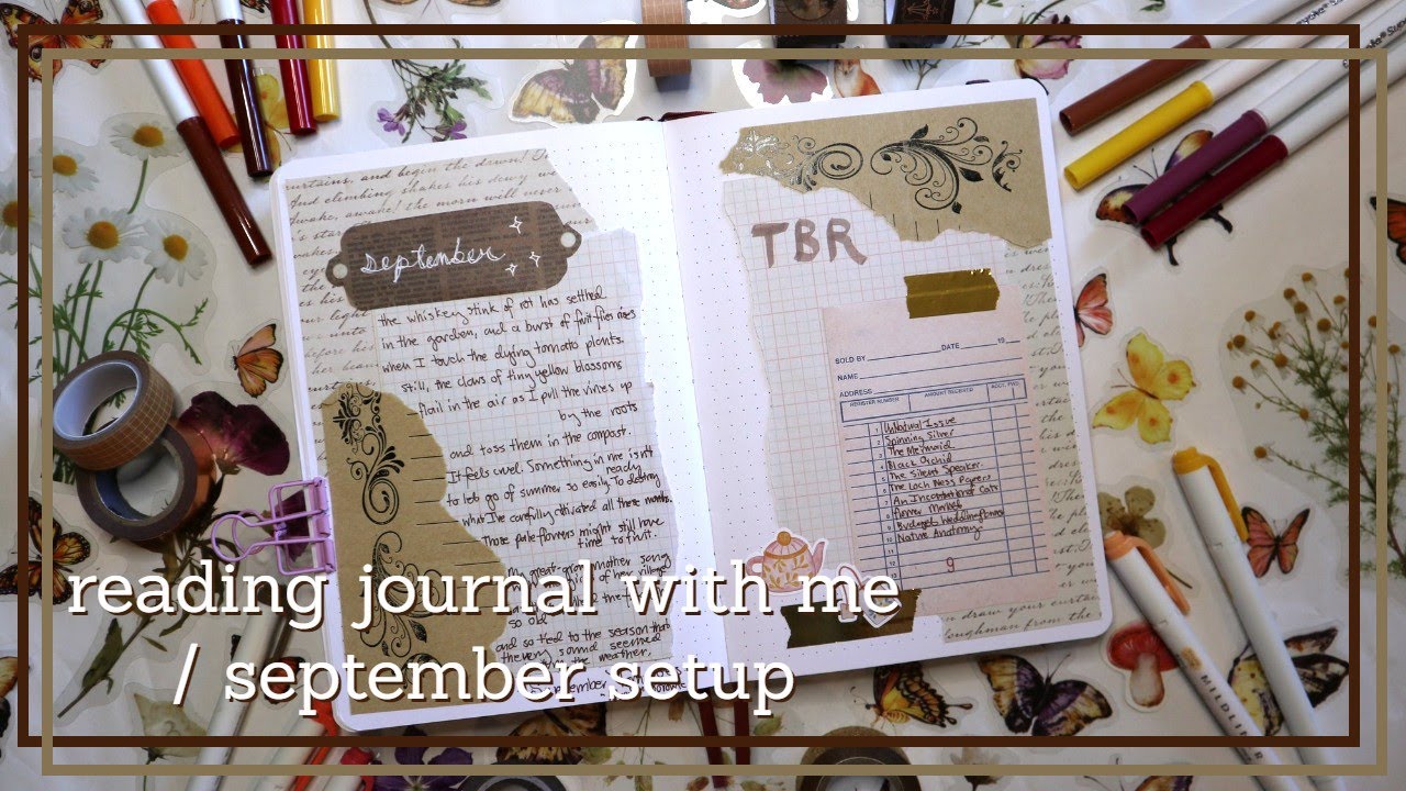 reading journal with me and september plan with me📜 dark academia