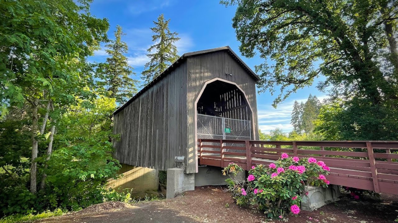 Oregon Covered Bridges From Above: West of Eugene