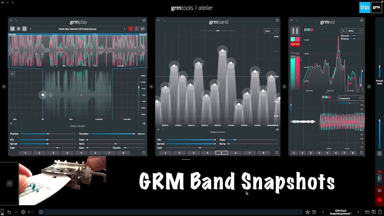 GRM Tools Atelier Band module — Quick Reference | 8 Snapshots Demo