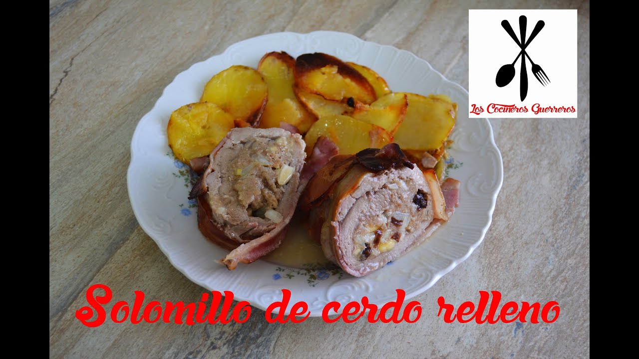 Solomillo de cerdo relleno al horno