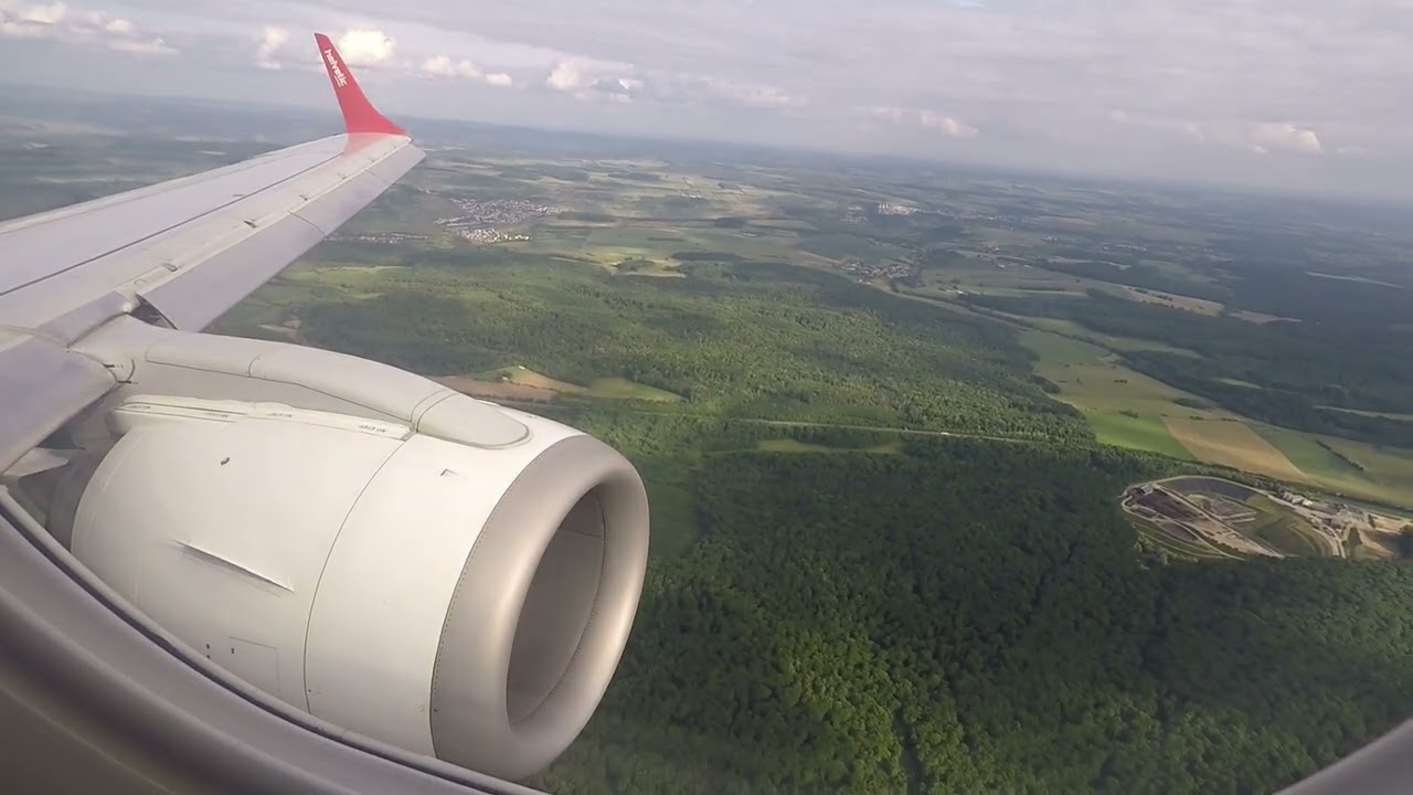 Helvetic Airways Embraer E195AR HB-JVZ landing at Luxembourg Findel Airport
