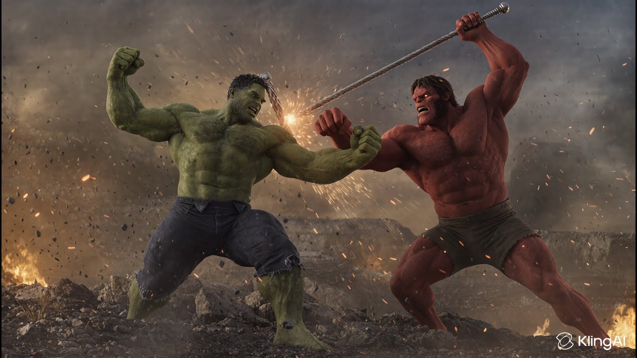 HULK vs RED HULK 🔥 Epic Full Fight in Megacity | Action Movie Battle (4K Ultra HD)**