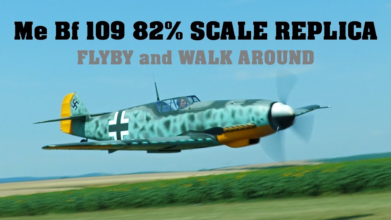 Messerschmitt Bf 109 82% SCALE REPLICA | FLYBY and WALK AROUND | VOLUME ON! | 4K