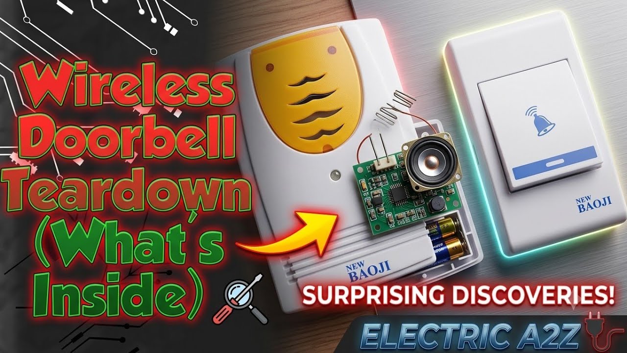 Wireless Doorbell TearDown (What's Inside) | Electric A2Z🔌