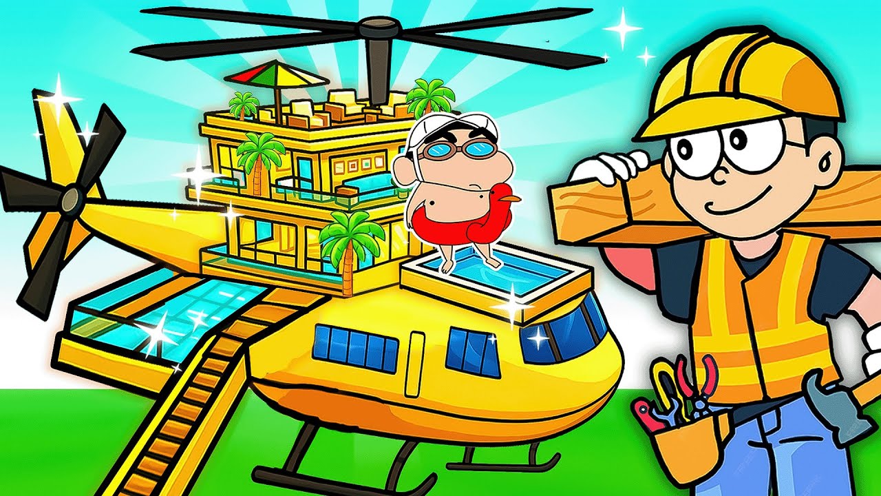 Shinchan Built a Luxury HeliCopter! 😱