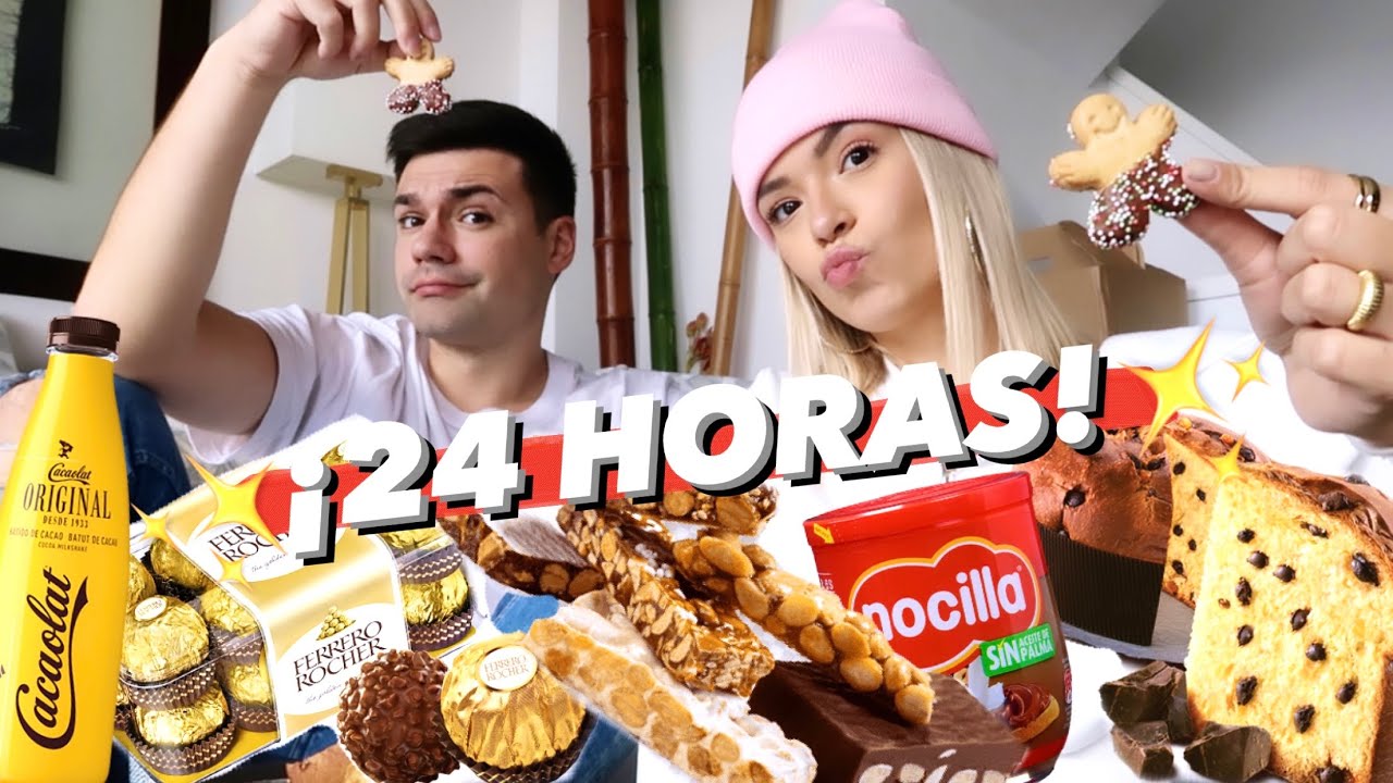 ¡24 HORAS COMIENDO DULCES NAVIDEÑOS! 🤯🎄