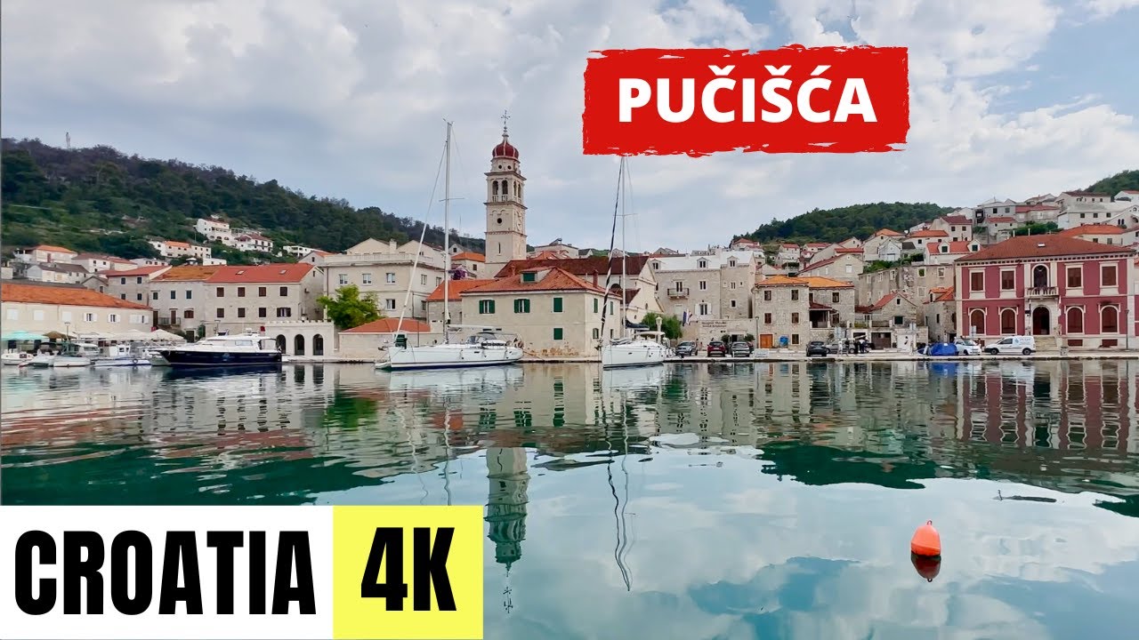 BRAC ISLAND, CROATIA 🇭🇷 [4K] Pučišća — Walking Tour