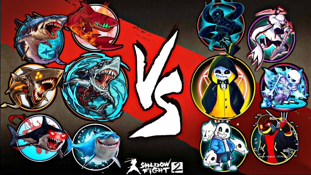 All Megalodon Vs All Legendary Sans