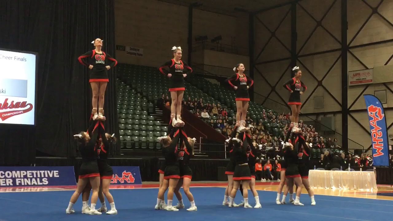 Cedar Springs’ Round 3 at the 2019 MHSAA competitive cheer state finals