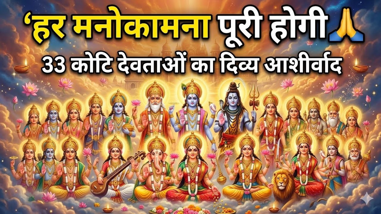 हर मनोकामना पूरी होगी 🙏 33 कोटि देवताओं का दिव्य आशीर्वाद Powerful Mantra