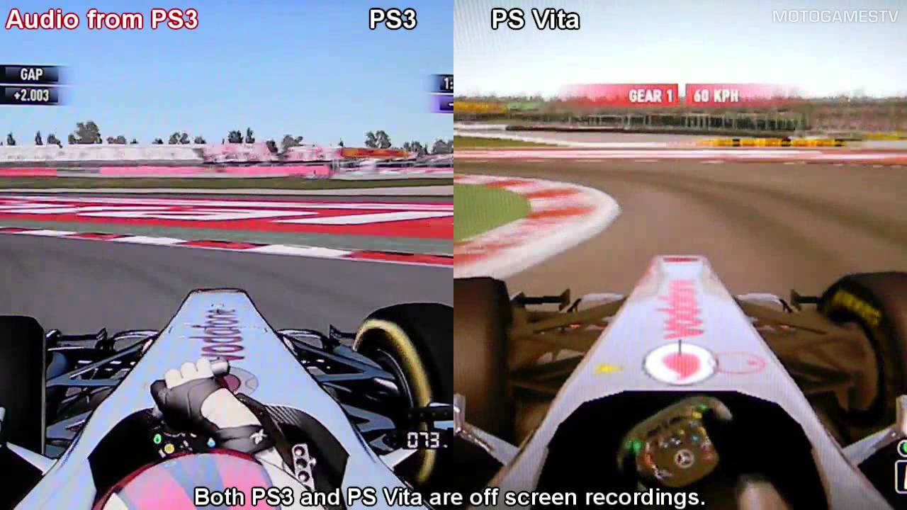 F1 2011 - PS3 vs PS Vita - Graphics Comparison