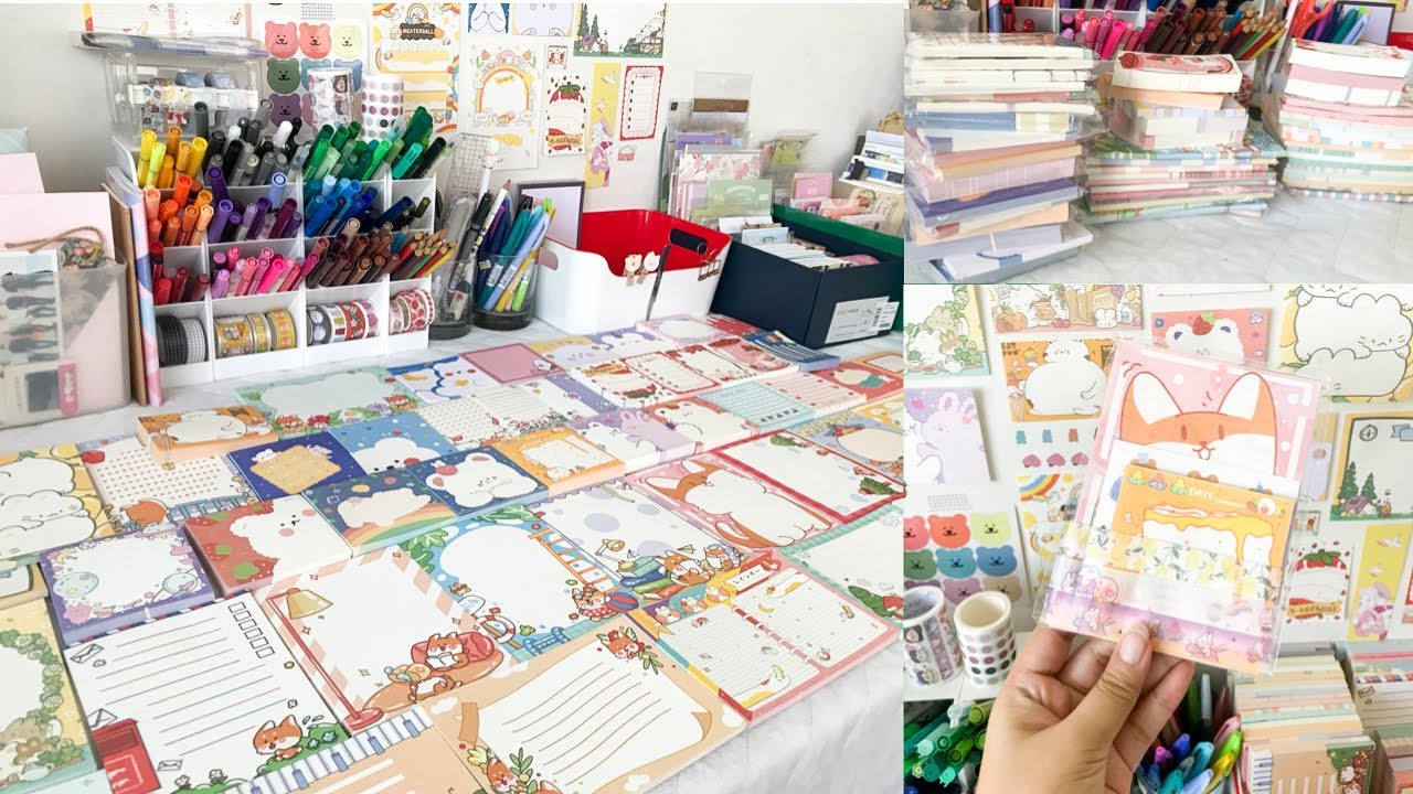 HUGE STATIONERY HAUL (MEMO PAD) + giveaway | kaiiletters