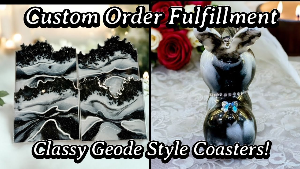 #673 Custom Resin Geode Coaster Order Fulfillment! Stunning!