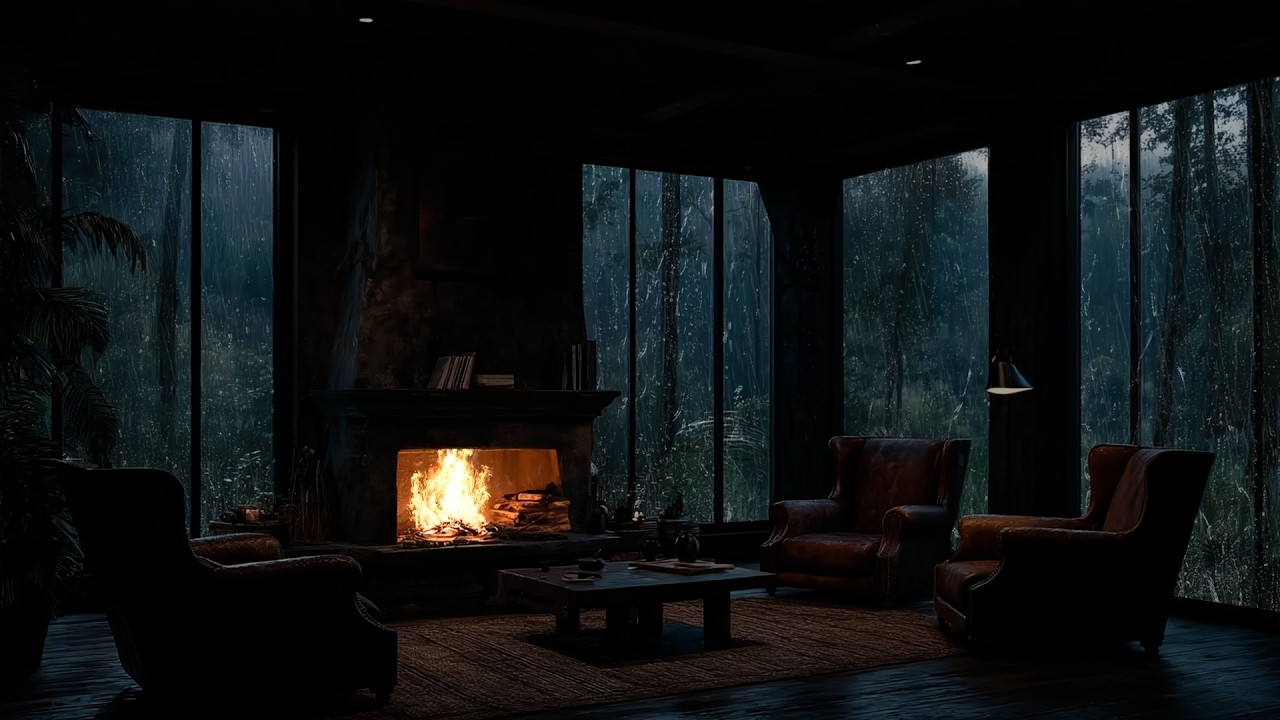 Forest Rainstorm ⛈️ Heavy Rain on Window | Intense Night Sounds for Fast, Deep Sleep