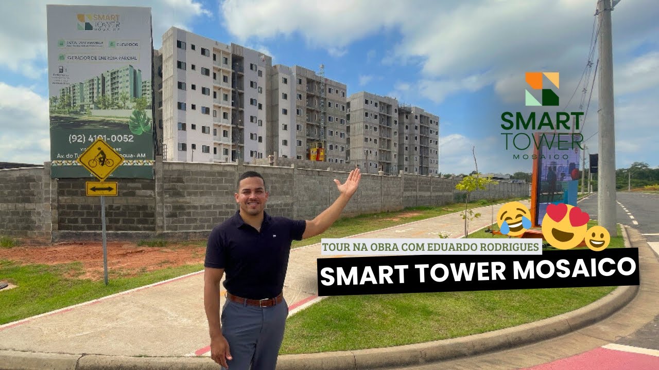 😍 TOUR NA OBRA SMART TOWER MOSAICO - APTO DE DOIS QUARTOS COM VARANDA E ELEVADOR 😍