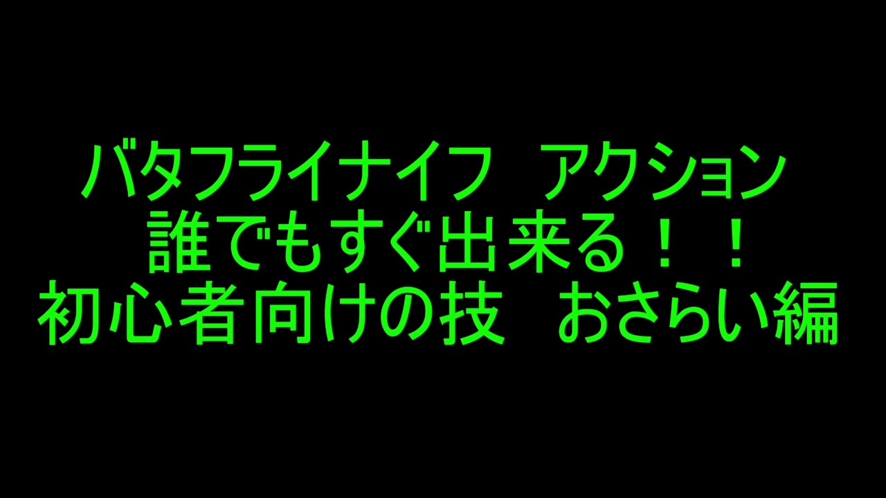 No.22 バタフライナイフ アクション 誰でもすぐ出来る 初心者向けの技