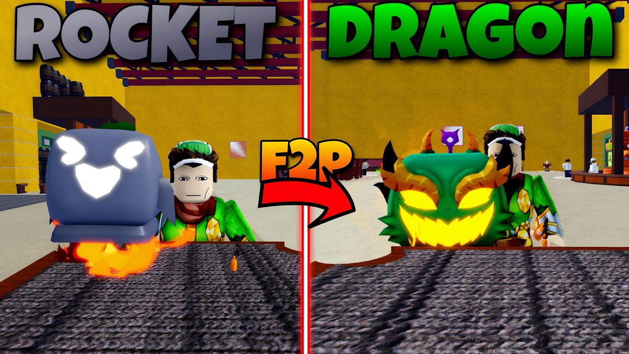 Trading From Worst ROCKET TO DRAGON (West) Fruit In One Video Only From Trading (Blox Fruit)