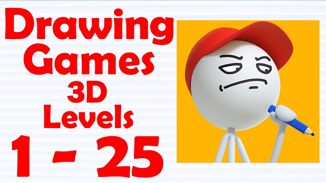Drawing Games 3D Level 1-25 Gameplay Solutions