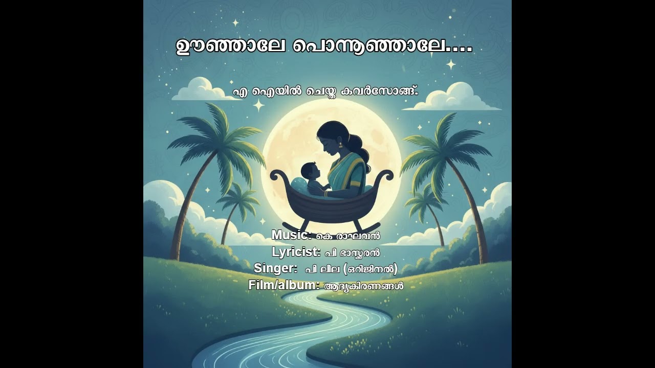 Oonjale Ponnoonjale - Soothing Malayalam Lullaby | Deep Sleep Music | Flute & Veena Ambient