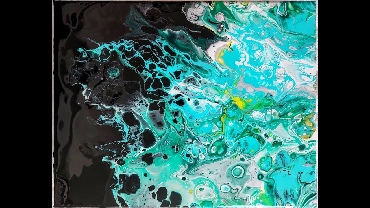 Chaos Dutch Pour - Paint with a Hair Dryer! | Fluid Acrylics | Abstract Painting (009)