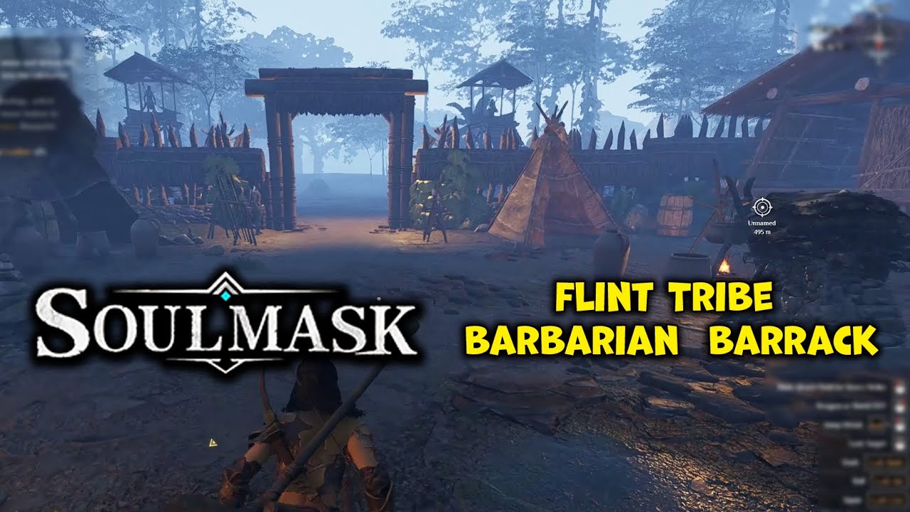 SOULMASK - Flint Tribe Rainforest Barbarian barrack [GOD MODE]