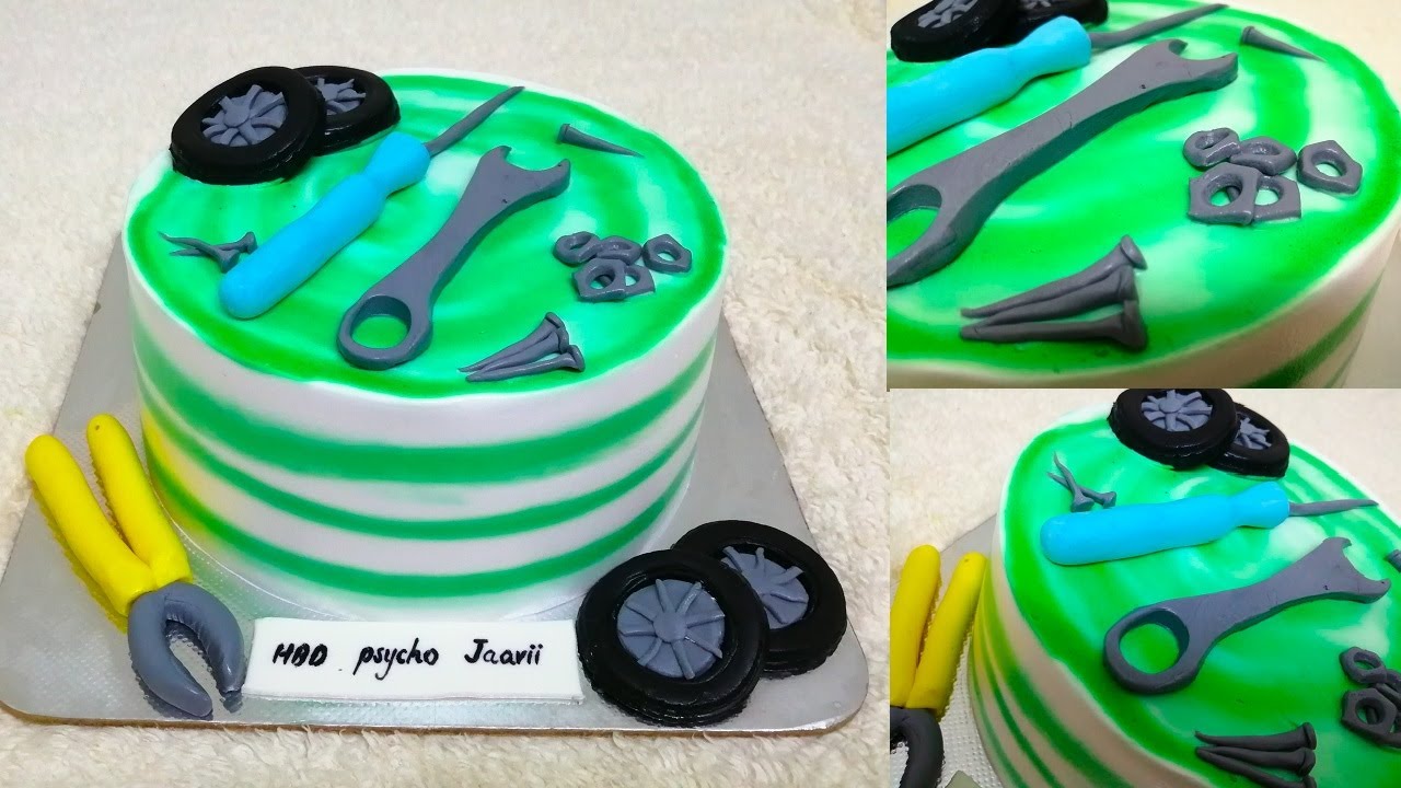 Mechanical Tools Cake Ideas / Mechanical Theme Fondant Toppers / Edible Tools For Cake Tutorials