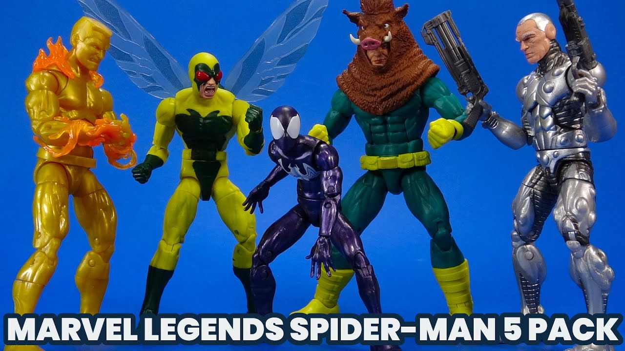 Обзор набора из 5 фигурок Marvel Legends: Человек-паук, Секач, Расплавленный человек, Сильвермейн...
