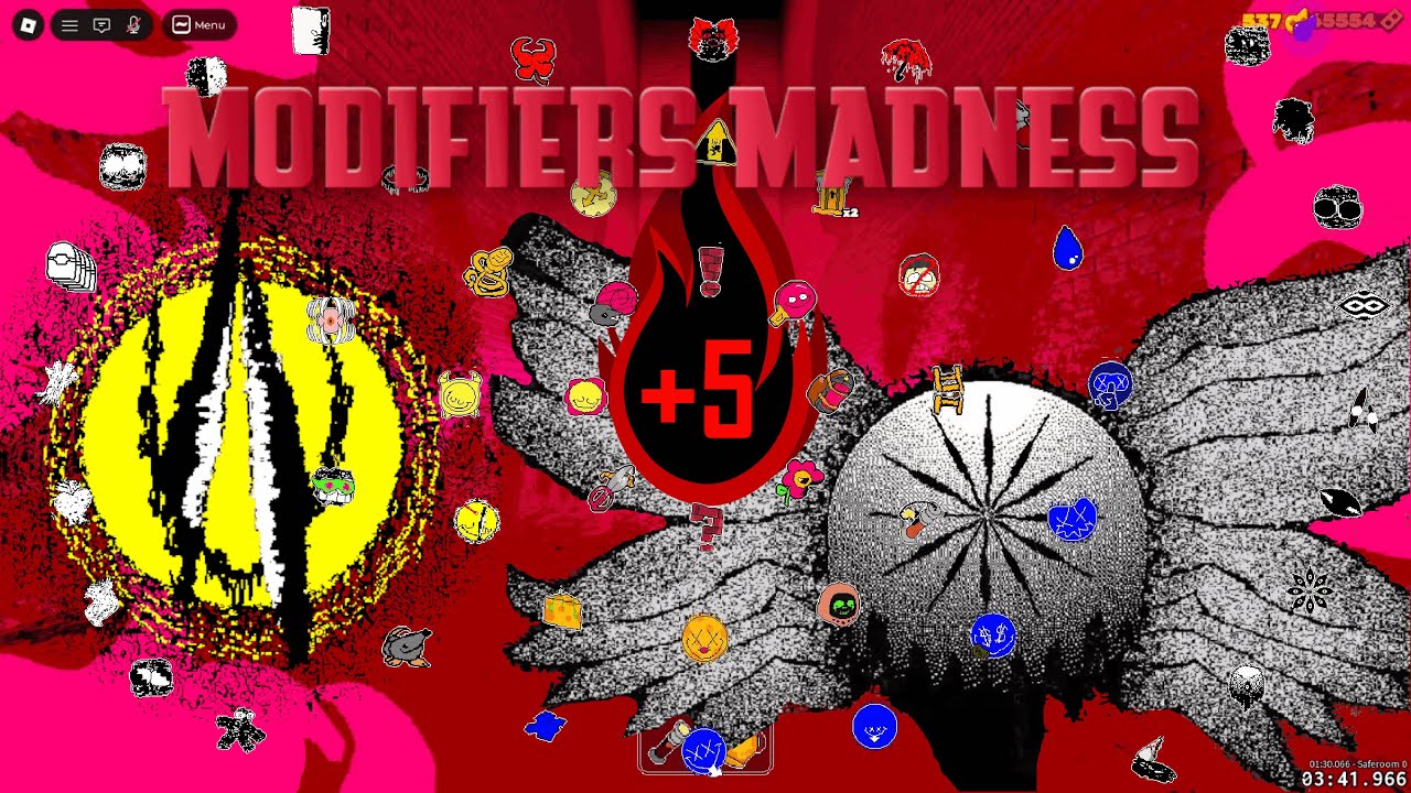 MODIFIERS MADNESS +5 Modifiers Every Saferoom - SAFEROOM 7 - ROBLOX GRACE