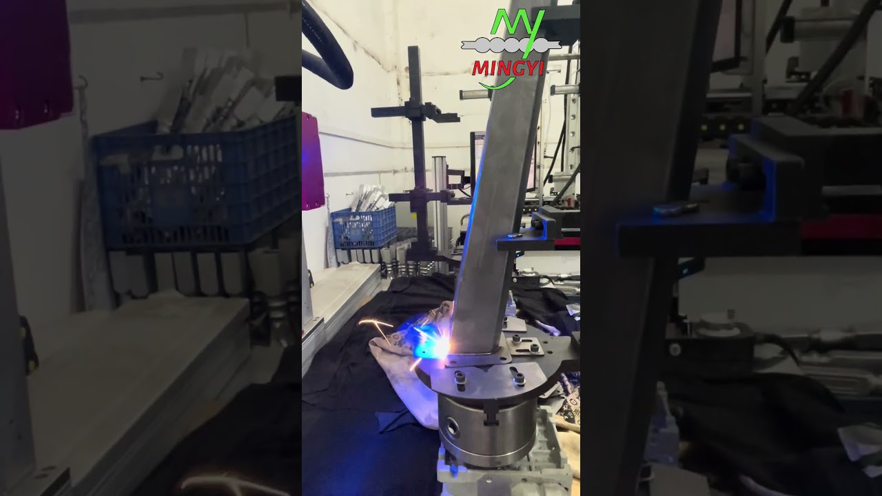 Laser welding machine for metal furniture leg. #chinamachinery #machine #laserwelding #metalworking
