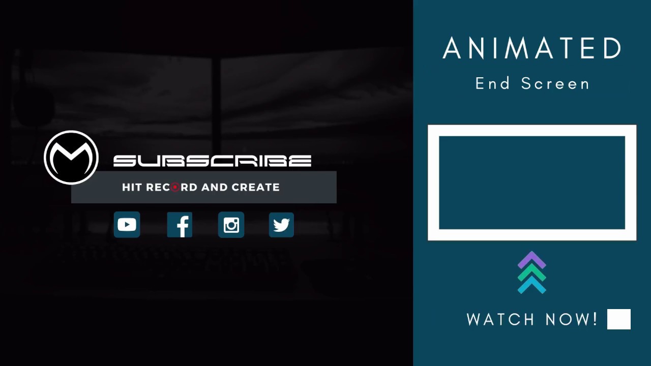 Animated YouTube End Screen Template Preview