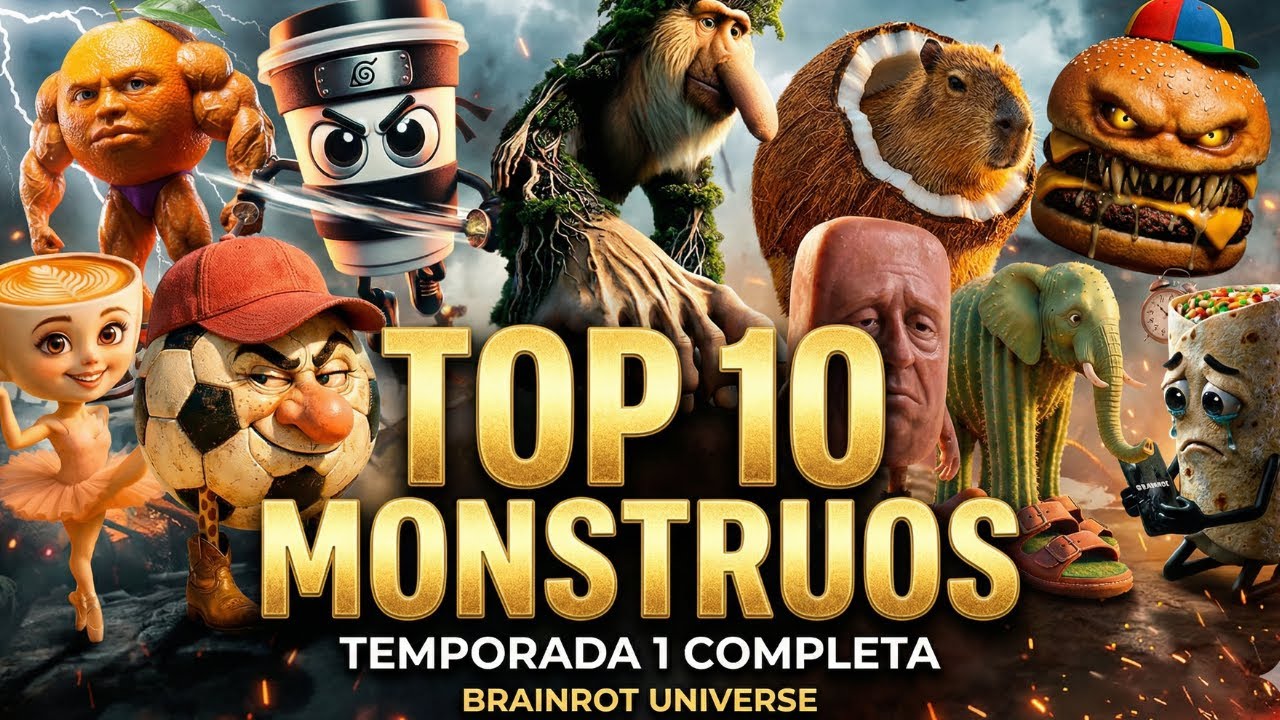 TOP 10 Monstruos BRAINROT Temporada 1 Completa 🎬🍿