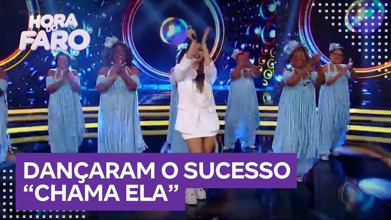 Vovós dançarinas se apresentam ao lado da cantora Lexa no palco do Hora do Faro
