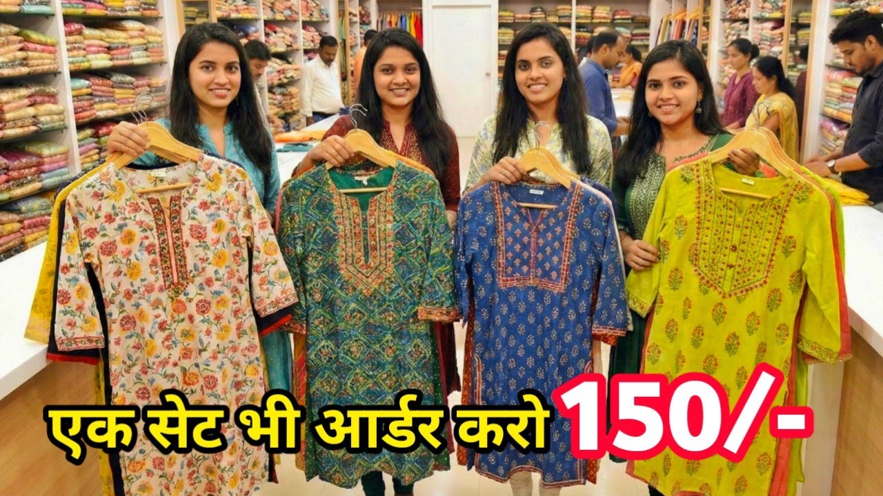 प्राइस का महा धमाका ₹ 150 ₹ 170, लोट की कुर्ती में एकदम फ्रेश माल लो, Kurti Wholesaler
