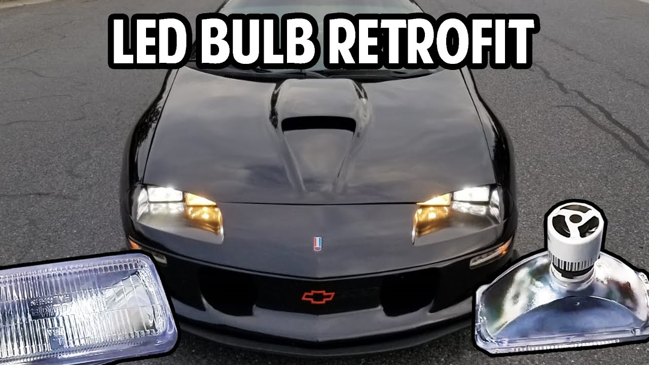 Swapping 9006 Type LED Bulbs in 93-97 Camaro STOCK sealed beam Retrofit