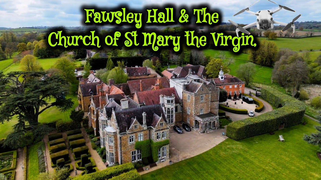 Ride to Fawsley Hall and the stunning Church of St Mary the Virgin. #djimini4 #dronefootage