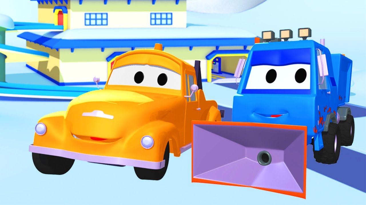 자동차 마을의 견인차 톰 🚗  제설차 - 어린이를 위한 만화 Car City - Korean Animation Cartoons for Children