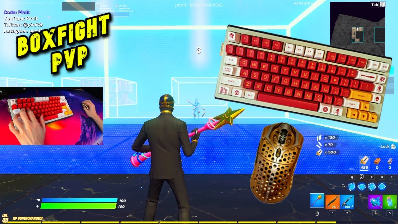 $1300 Custom Keyboard ASMR Chill🤩Satisfying Gameplay Keyboard Fortnite 240 FPS Smooth 4K